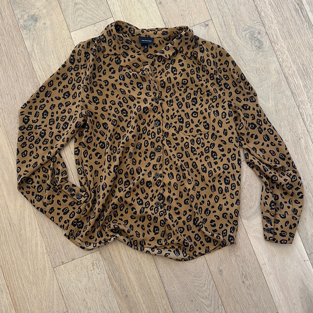 Animal print blouse size S